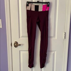 Patterned waist lululemon leggings
